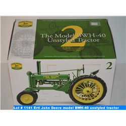 Ertl John Deere model BWH-40 unstyled tractor