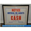 Image 1 : framed Imperial Oil Agents notice sign