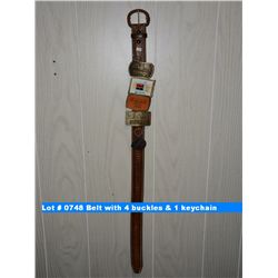 Belt with 4 buckles & 1 keychain
