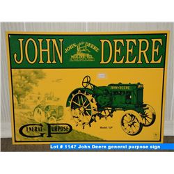 John Deere general purpose sign