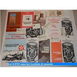 assorted booklets & manuals