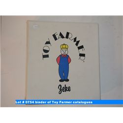 binder of Toy Farmer catalogues