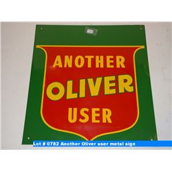 Another Oliver user metal sign