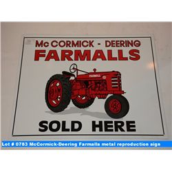 McCormick-Deering Farmalls metal reproduction sign