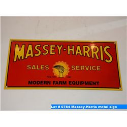Massey-Harris metal sign