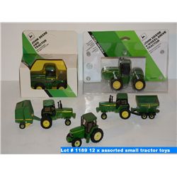 12 x assorted small tractor toys