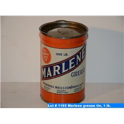 Marlene grease tin, 1 lb.