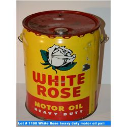 White Rose heavy duty motor oil pail