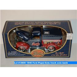 1940 Ford Pepsi-Cola truck coin bank