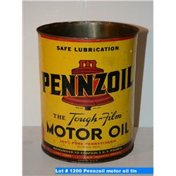 Pennzoil motor oil tin