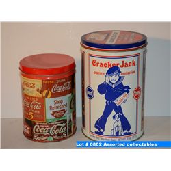 Assorted Coca-Cola, Pepsi-Cola & Cracker Jack collectables