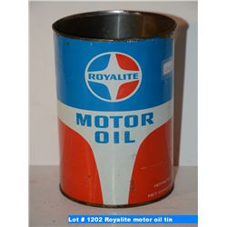 Royalite motor oil tin