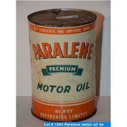 Paralene motor oil tin