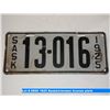 Image 1 : 1925 Saskatchewan license plate