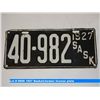 Image 1 : 1927 Saskatchewan license plate
