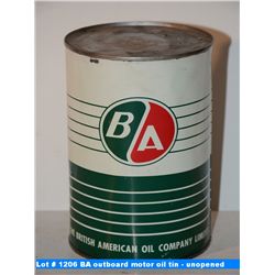 BA outboard motor oil tin - unopened