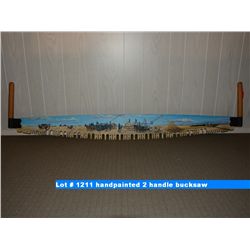 handpainted 2 handle bucksaw