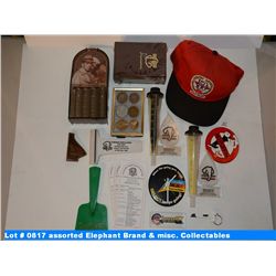 assorted Elephant Brand & misc. Collectables