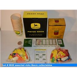 assorted John Deere collectables