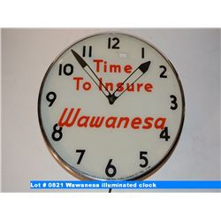 Wawanesa illuminated clock