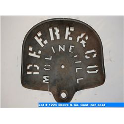 Deere & Co. Cast iron seat