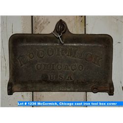 McCormick, Chicago cast iron tool box cover