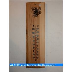 John Deere wooden thermometer
