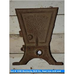Kentucky Drill Co. Cast iron drill end