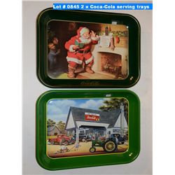 2 x Coca-Cola serving trays