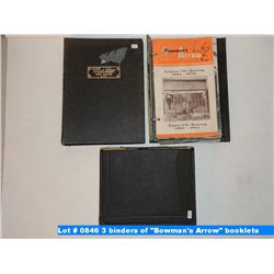3 binders of "Bowman's Arrow" booklets