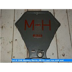 Massey Harris JB135 cast iron drill end