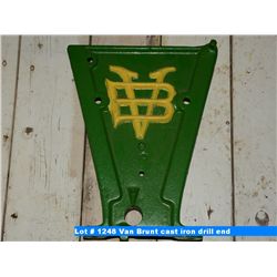 Van Brunt cast iron drill end