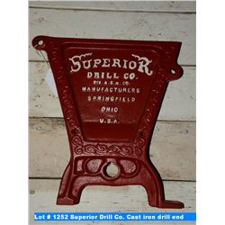 Superior Drill Co. Cast iron drill end