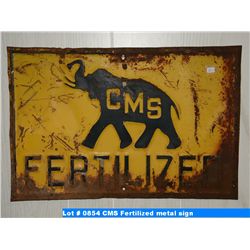 CMS Fertilized metal sign