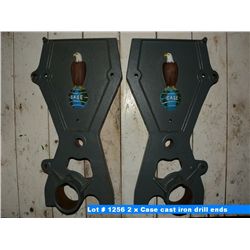 2 x Case cast iron drill ends (242L & 243L)
