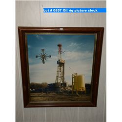 Oil rig picture clock