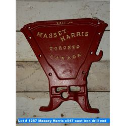 Massey Harris x547 cast iron drill end