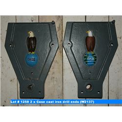 2 x Case cast iron drill ends (W2137)