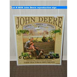 John Deere reproduction sign