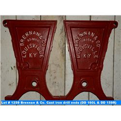 Brennan & Co. Cast iron drill ends (DD 160L & DD 159R)