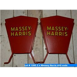 2 x Massey Harris drill ends