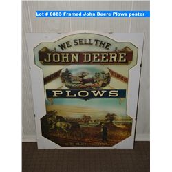Framed John Deere Plows poster