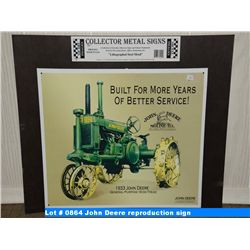 John Deere reproduction sign