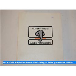 Elephant Brand advertising & sales promotion binder