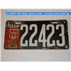 Image 1 : 1921 Sask. License plate - porcelain with metal tag
