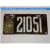 Image 1 : 1922 Sask. License plate - porcelain with metal tag