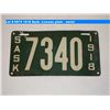Image 1 : 1918 Sask. License plate - metal