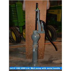 UGG Ltd. Well pump with metal handle, painted