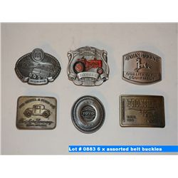 6 x assorted belt buckles