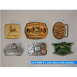 6 x John Deere belt buckles